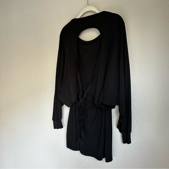 Alexander Wang T Black Cutout Sweatshirt Dress - Picture 7 of 11